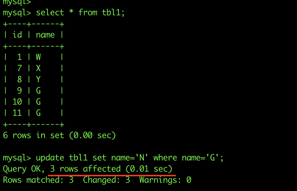 RBR update example RBR update example