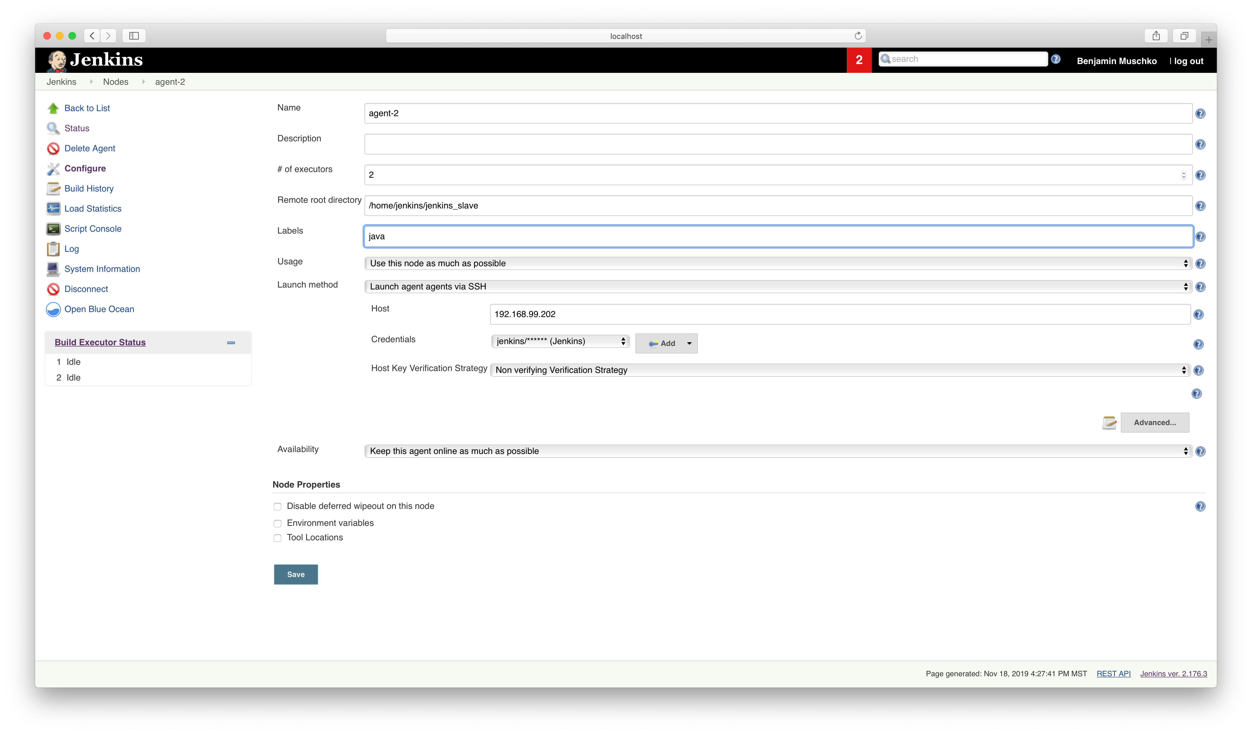 Agent Label Configuration
