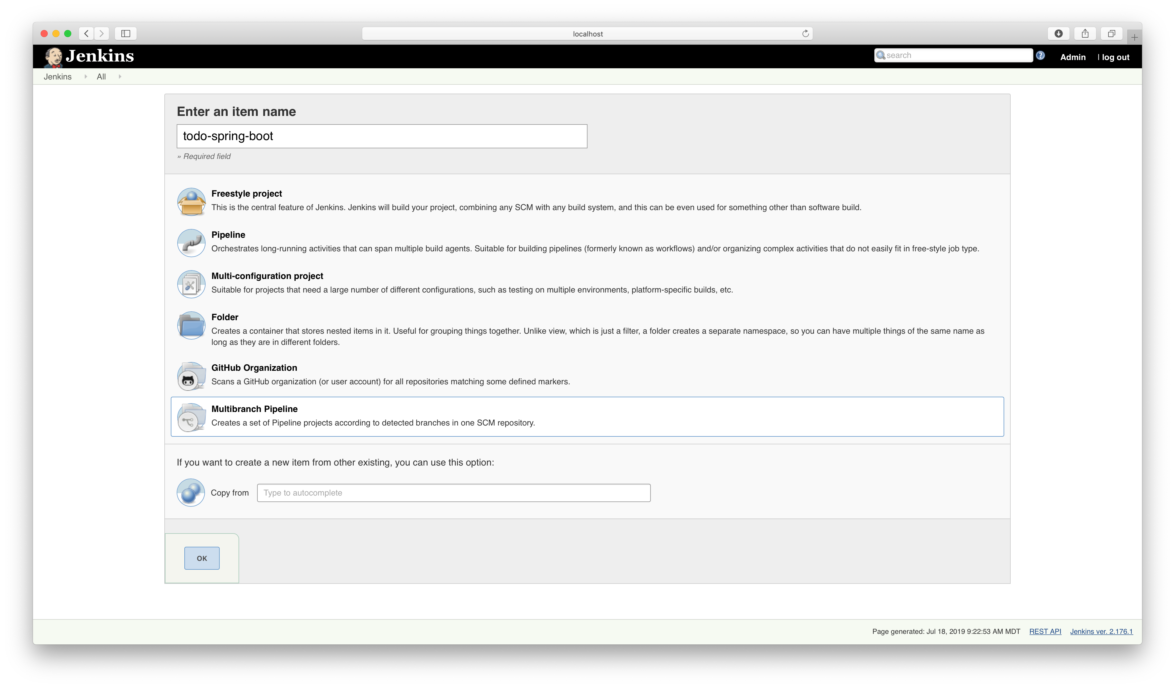 Multi-Branch Pipeline Job