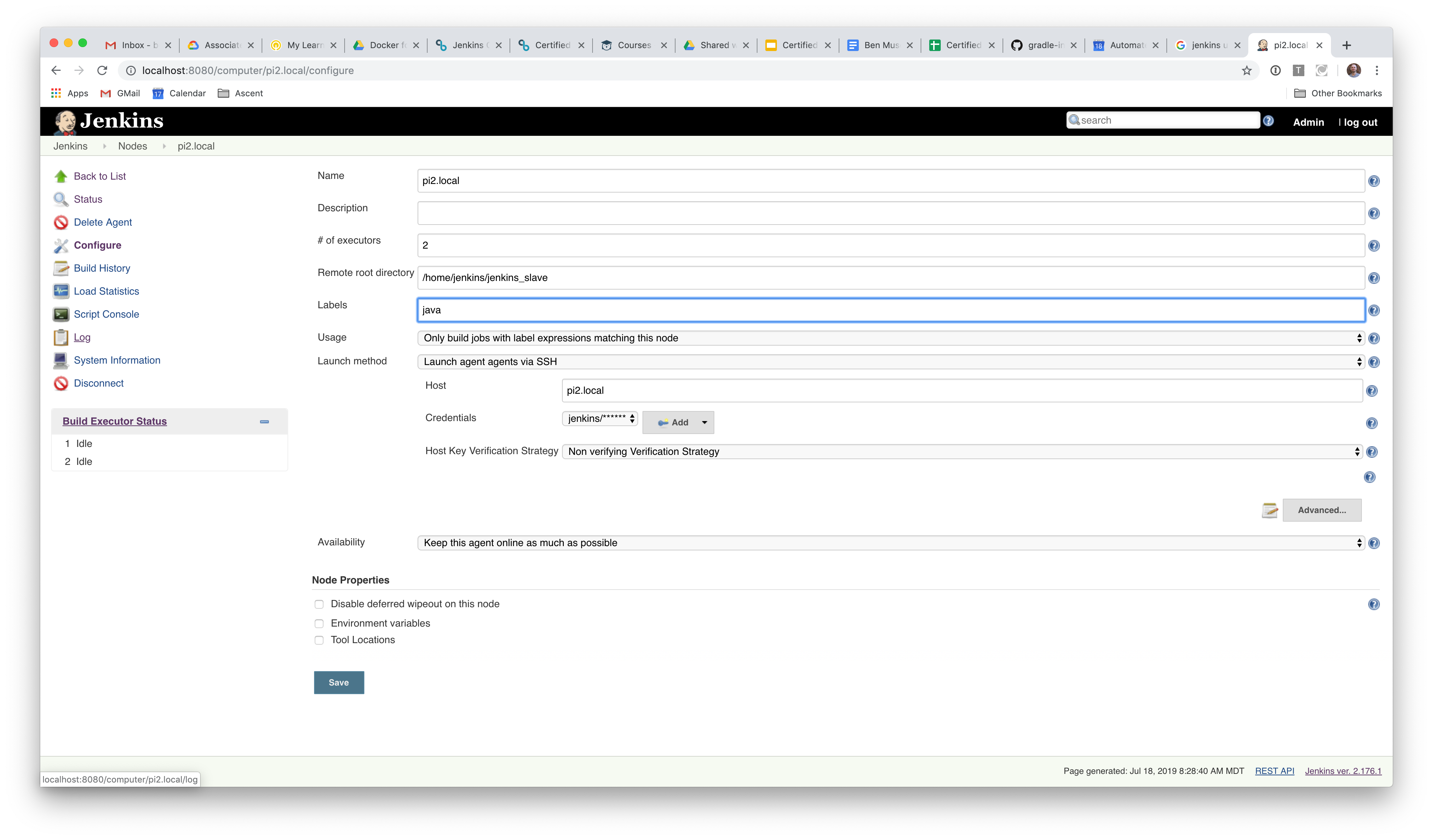 Agent Label Configuration