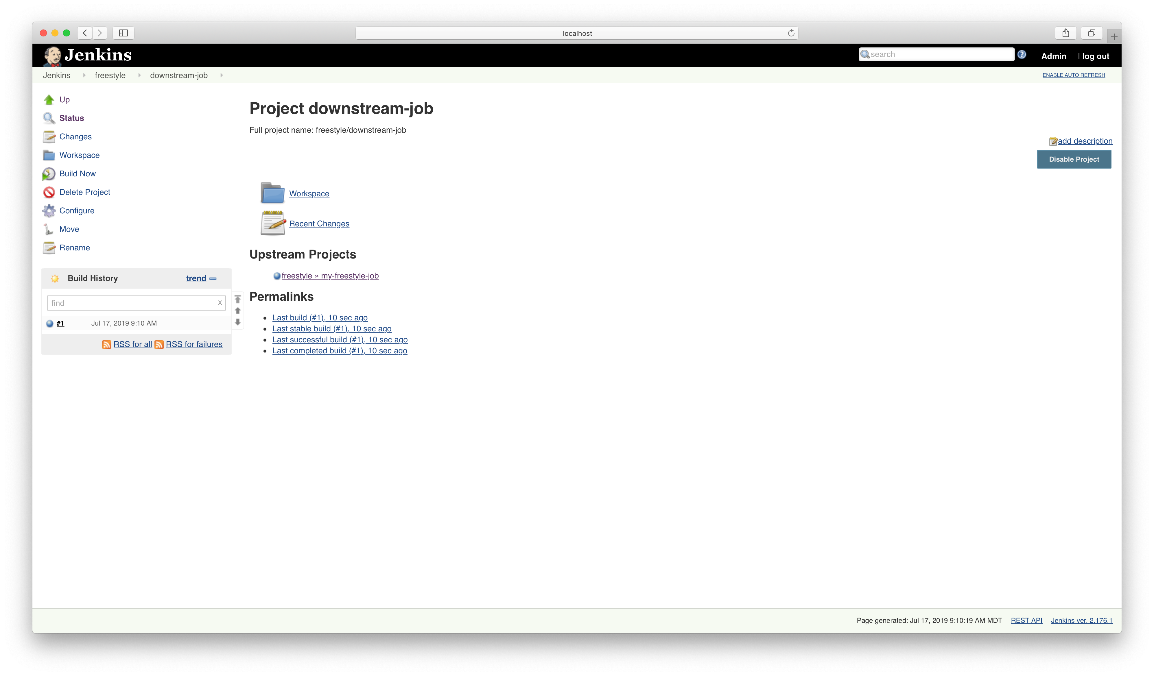 Downstream Build Information