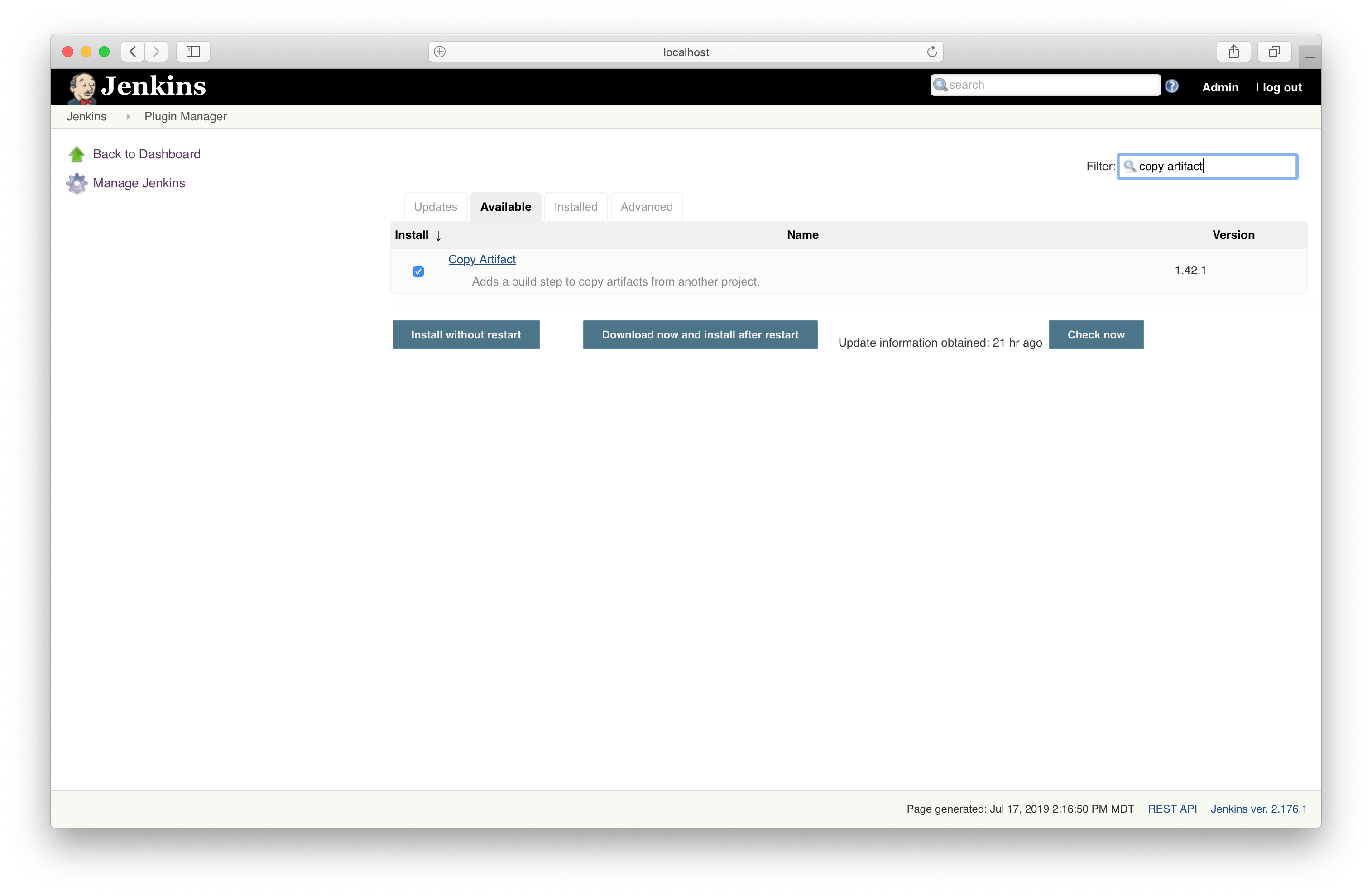 Copy Artifacts Plugin